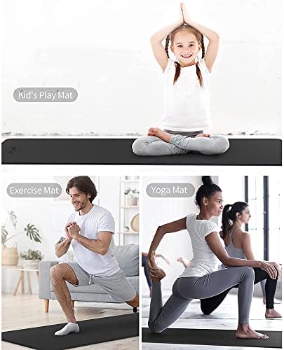 Yfbhwyf prostirka za jogu-Premium prostirka za jogu i fitnes debljine 2 mm, podrška i stabilnost, vrhunski suhi stisak za sprečavanje klizanja prostirke za fitnes