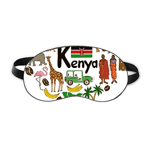 Kenija Ljubavna srčana Landscap Nacionalna zastava Slič za spavanje Shield Soft Night Poklopac sjene