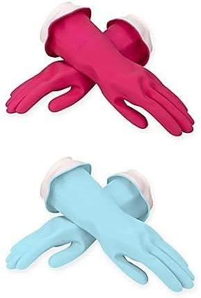Casabella Waterblock 2-pakovanje velikih rukavica u roze/plavoj boji