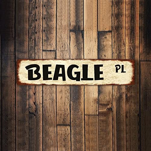 Beagle Pl Animal Street Sign personalizirani vaš tekst Novelty Street Sign Beagle Lover Prijavite se za