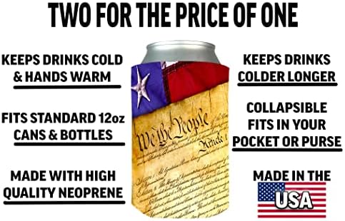 USA zastave konstitutiv Sklopivi pivo može boca pića hladni rukavi 2 paket poklon set