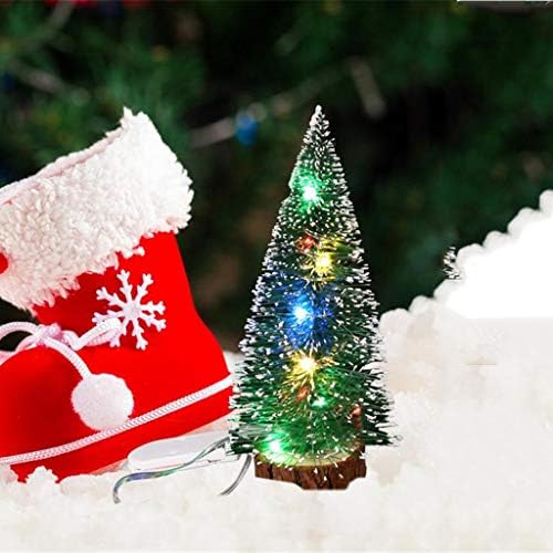 Sa LED ukrasima dekoracije za radnu površinu Mini svjetla Božićne božićno drvce Kućni dekor Božićne kuglice