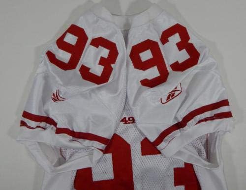 2011 San Francisco 49ers Antwan Applewhite 93 Igra Izdana bijela Racticace dres - Neincign NFL Igra rabljeni