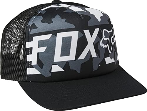 Fox Racing crveni, bijeli i pravi snapback šešir Crni