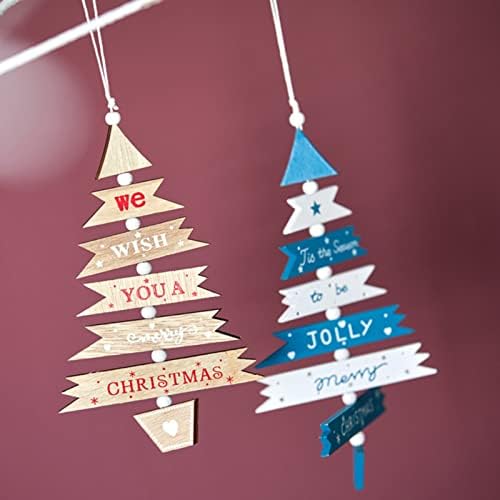 Odrezi za kamin Drveni vjetar viseći niz božićno ukrašavanje privjeske mornarice Vjetar Vrata viseći zid viseći božićni mantel vijenac