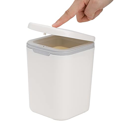 TOPZEA 4 PACK Mini smeće može se sa poklopcem, 2 l / 0,5 gal plastični pritisak mali desktop kanta za smeće rublja uredski uredski otpad mali lint smeće za smeće, kupaonica, kupatilo, rv, kavana
