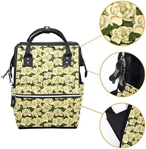 Guerotkr putni ruksak, ruksak za pelena, ruksak pelena, bešavni cvjetni uzorak laurel cvijet