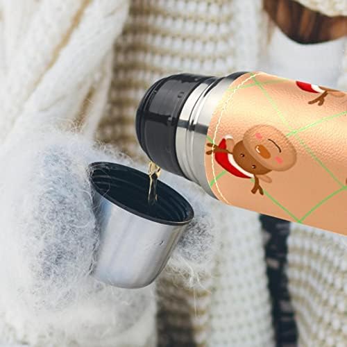 Koža od nehrđajućeg čelika Vakuum izolirana krigla Santa Claus i jelena termos boca vode za vruće i hladne