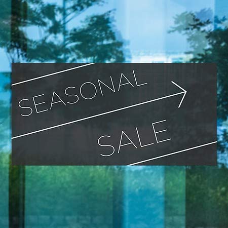 CGsignLab | Sezonska prodaja -Basic crna prozor Cling | 24 x12