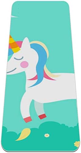 Siebzeh slatke životinje boja Unicorn Premium Thick Yoga Mat Eco Friendly Rubber Health & amp; fitnes non
