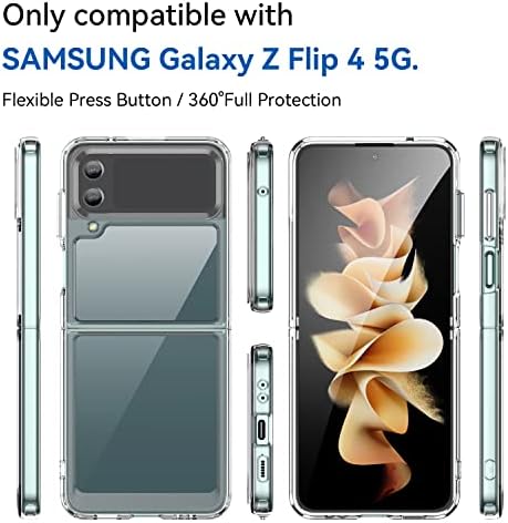 Ustiya slučaj za Samsung Galaxy Z Flip 4 5G Clear TPU zaštitni poklopac transparentan meka funda
