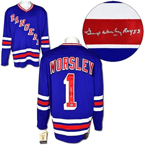 Gump Worsley Ny Rangers potpisao je dres Rookie Fanatics Limited / 53 - autogramirani NHL dresovi