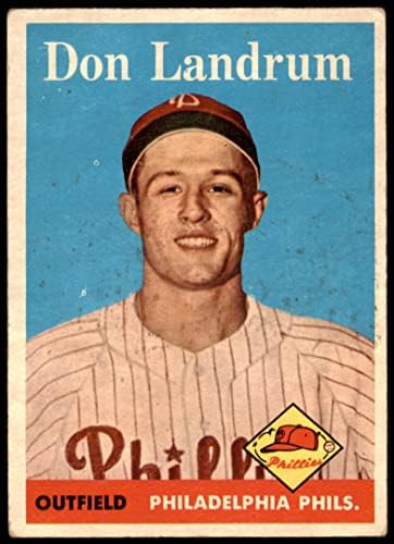 1958 TOPPS 291 Don Landrum Philadelphia Phillies Good Phillies