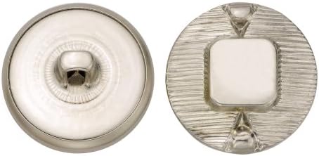 C & C Metalni proizvodi 5111 Moderno metalno dugme, veličine 36 ligne, nikal, 36-paket