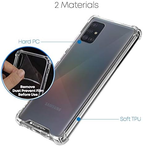 Goospery Galaxy A51 futrola, kristalno čist zaštitni poklopac branika sa ojačanim uglovima, otporan na udarcu
