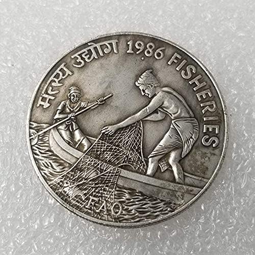 Stari zanat iz srebra 1986. Srebrni dolar srebrni dolar u okruglom coin antikni kolekcija 239
