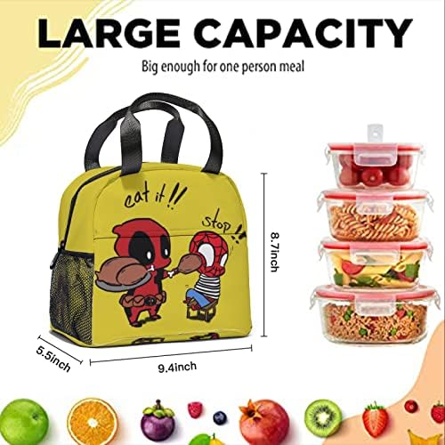 Imyodref Anime Cartoon Lunch Box-Izolovana Torba Za Ručak Za Djevojčice Dječake-Slatka Kutija Za Ručak Od