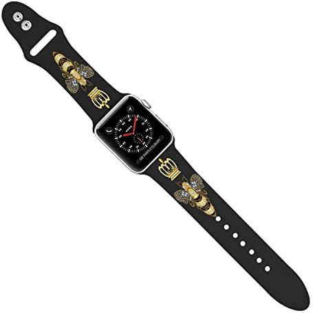 Queen Pčela sa krunom originalnim ispisanim uzorkom Apple Watch - Mekani i izdržljiv silikonski Apple Watch