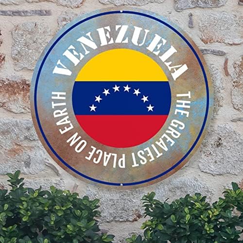 Venezuela Flag Welcome ulazne vrata Najveće mjesto na Zemlji Metalni znak Patriotsko dekor Država Suvenir