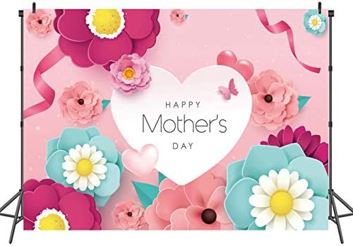 LTLYH 8x6ft Sretan Majčin dan fotografija pozadine Majčin dan fotografija pozadine Majčin dan Pink cvijeće
