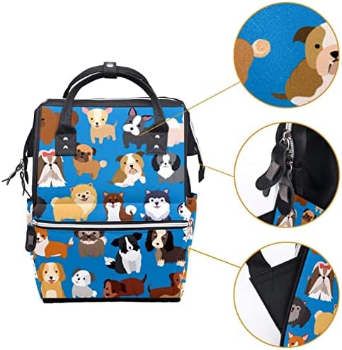 VBFOFBV ruksak za pelena, veliki ruksak za peleni, putni ruksak, backpack laptop za žene, psi crtane životinje