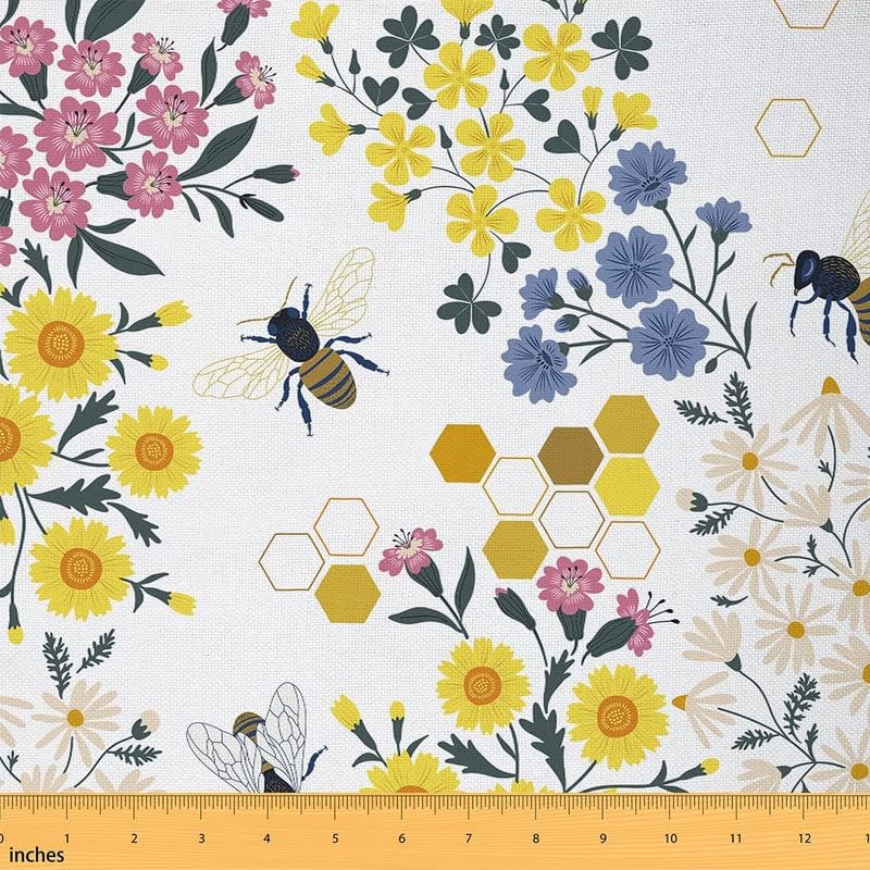 Feelyou slatka pčela tkanina pored dvorišta, tkanina za presvlake pčela i cvijeća iz crtića, dekorativna