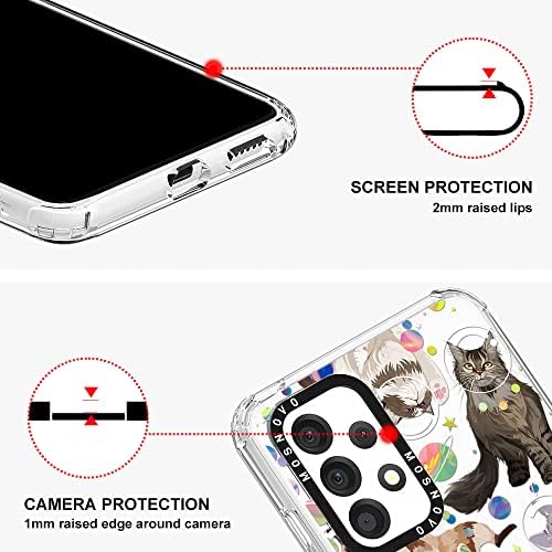 Case Mosnovo Galaxy A53 5g, Samsung A53 futrola, slatka jasna futrola sa dizajnom ASTRO CAT dizajna udarna