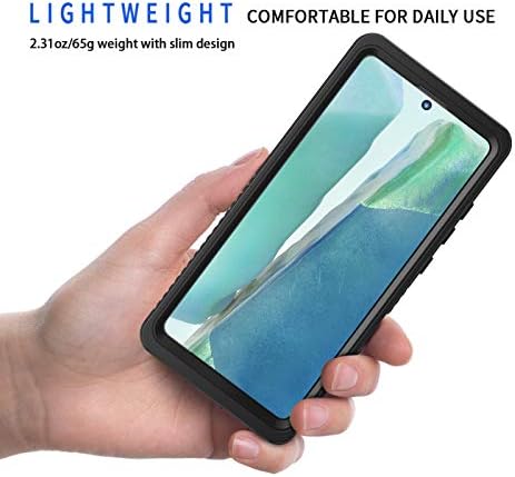Lanhiem Galaxy Note 20 Slučaj, ugrađeni zaštitnik ekrana sa filmom za otiske prstiju vodootporna kućišta za prašinu, puni tjelesni zaštitni poklopac za Samsung Galaxy Note 20 6,7 inča