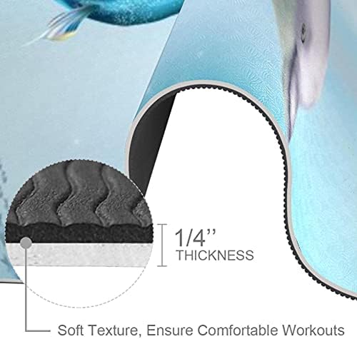 Siebzeh Mermaid Underwater Premium Thick Yoga Mat Eco Friendly Rubber Health & amp; fitnes non Slip Mat