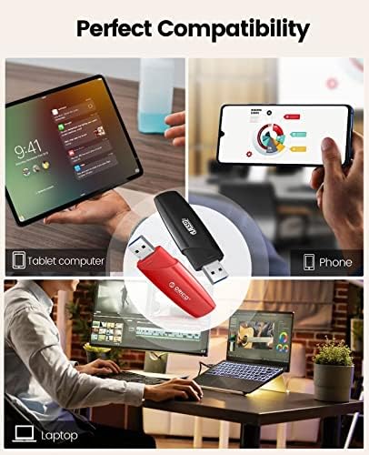 Orico USB 2.0 Flash Drive 8GB, Memorijski stick 8GB 10 MB / s Čitanje palca Pogon sa tipkom USB Flash Drive