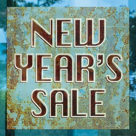 CGsignLab | Novogodišnja prodaja -Host stare plava prozor Cling 8 x8