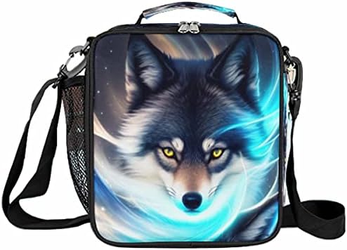 Izolovana torba za ručak za djevojčice dječake Teen Galaxy slatka Wolf kutija za ručak za višekratnu upotrebu