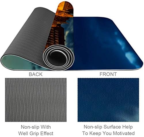 Siebzeh Paris Landmark Premium Thick Yoga Mat Eco Friendly Rubber Health & amp; fitnes non Slip Mat za sve