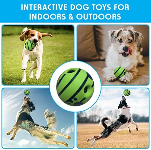 Lfctoys 4'wobble kigle lopta za pse, kuglica za pse, kugla za kućne ljubimce, trening igranje kuglice, interaktivna igračka za mali medij i veliki pas, kotrljajući kuglu, najbolja zabavna igračka za pse