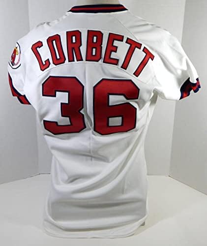 1990 Kalifornija Angels Sherman Corbett # 36 Igra Polovni bijeli dres 44 DP22350 - Igra Polovni MLB dresovi