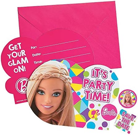 Barbie Sparkle Collection Party Poziv od razglednice, 4,25 x 6,25, 8 ct.