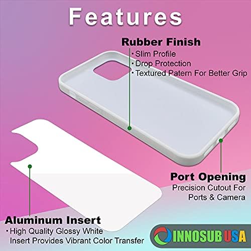 Innosub [5 pack] Telefonske slučajeve sublimacije Kompatibilne sa iPhone XR - gumenim bijelim praznim kućištima