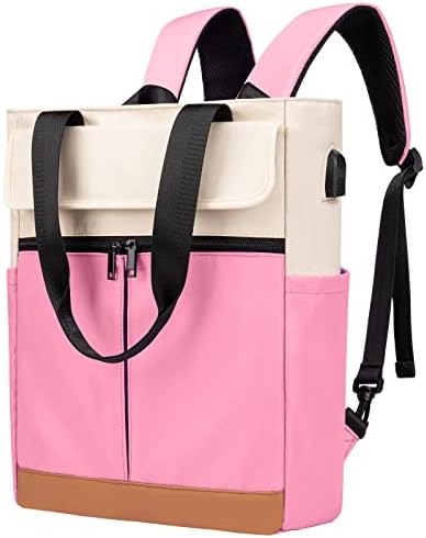 Cinerijske žene konvertibilni tote daypack laptop ruksak na fakultetu putnička putnička bag uklapa se 15,6