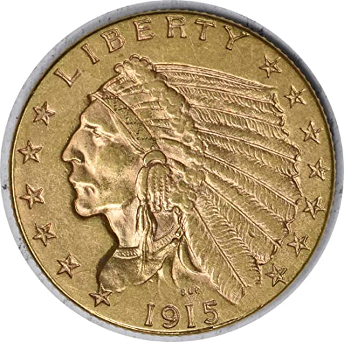 1915. P Indian 2,50 USD Zlatno necertificirano Au