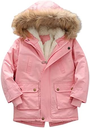 Dječakov zimski obloženi kaput vodootporan runo debele odjeće Djevojke prekrivene kapuljače od kapuljače par-ka jaknu topla jakna dječaci 8