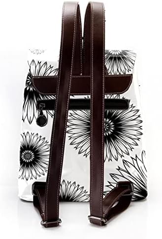 VBFOFBV putni ruksak, ruksak za prijenos za žene muškarci, modni ruksak, moderan cvjetni vintage crno-bijeli