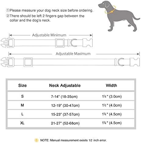 Beirui Soft Neoprene podstavljeni ovratnik za pse personalizirani - reflektirajući prišteđeni ovratnik za pse s imenom vezenim - teški najlonski ovratnici za male srednje velike velike pse, ružičaste, vrat 12-19