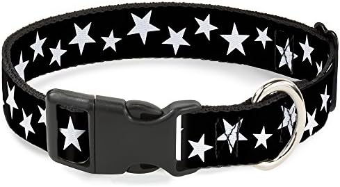 Kopča-Down Plastic Clip Collar - Multi Stars Black/White - 1 Wide - Odgovara 15-26 Vrat-Veliki