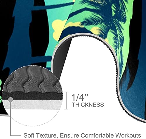 Tropski Frangipani Green Hawaii Extra Thick Yoga Mat - ekološka neklizajuća Vježba & podloga za fitnes podloga