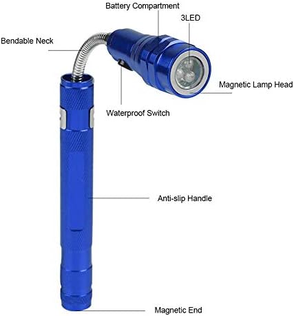 Mini LED svjetiljka, prijenosna višenamjenska fleksibilna teleskopska rotabilna baklja sa magnetskim kraju za provjeru uske praznine, čvorove