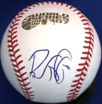 Brad Hawpe Autographing 2007 Svjetska serija Zvanična velika liga bejzbol - autogramirani bejzbol
