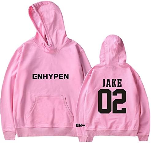 Marlgebee Kpop Enhypen Merch Hoodie Jake Jay 02 Muškarci dugih rukava Ženski pulover 90-ih Hip Hop Youth