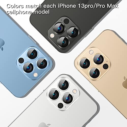 [2 Pakovanje] Auleegei zaštitnik sočiva kamere kompatibilan sa iPhoneom 13 Pro 6.1 inch＆ iPhone 13 Pro Max