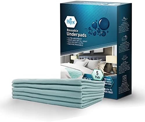 MED PRIDE perivi podlošci za zaštitu dušeka [pakovanje od 5] - višekratni jastučići visoke upijanja u krevetu