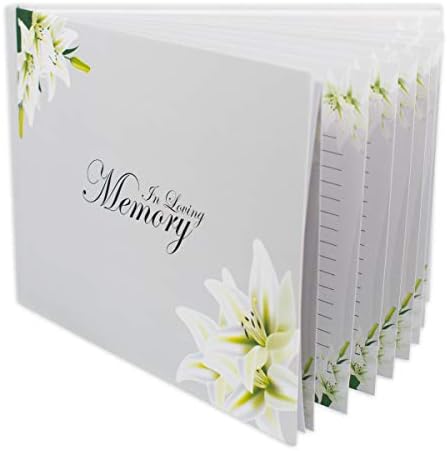 CustomFoffi Pogrebna knjiga Gost Tvrdi memorijalna knjiga Gostiju Bijeli klasik i elegantan sa 15 listova za imena i poruke Pogrebni registar